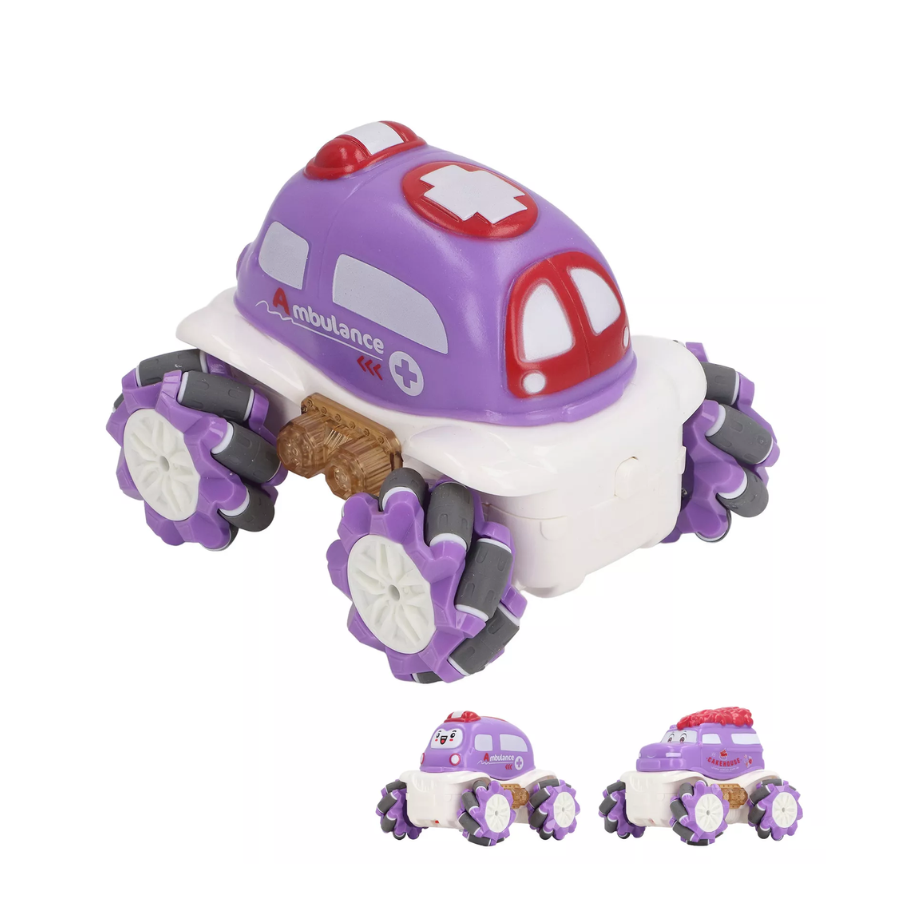 Stem - 1:36 Light Vinyl Stunt Car 1Pc - Purple - Style May Vary