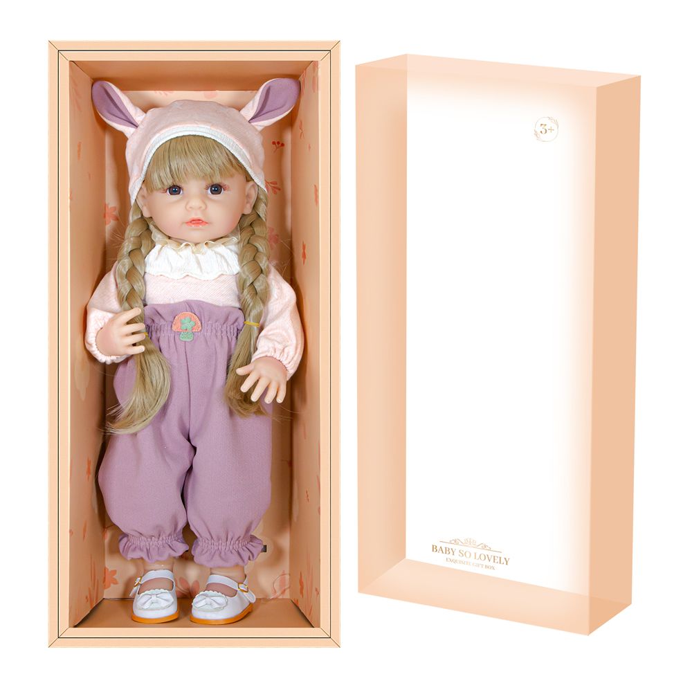 Stem - Lovely Baby Doll With Dress - Purple - 53 cm