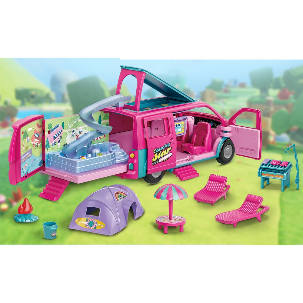 Stem - Caravan Series Fun Camping Fashion Doll Playset - 14pcs