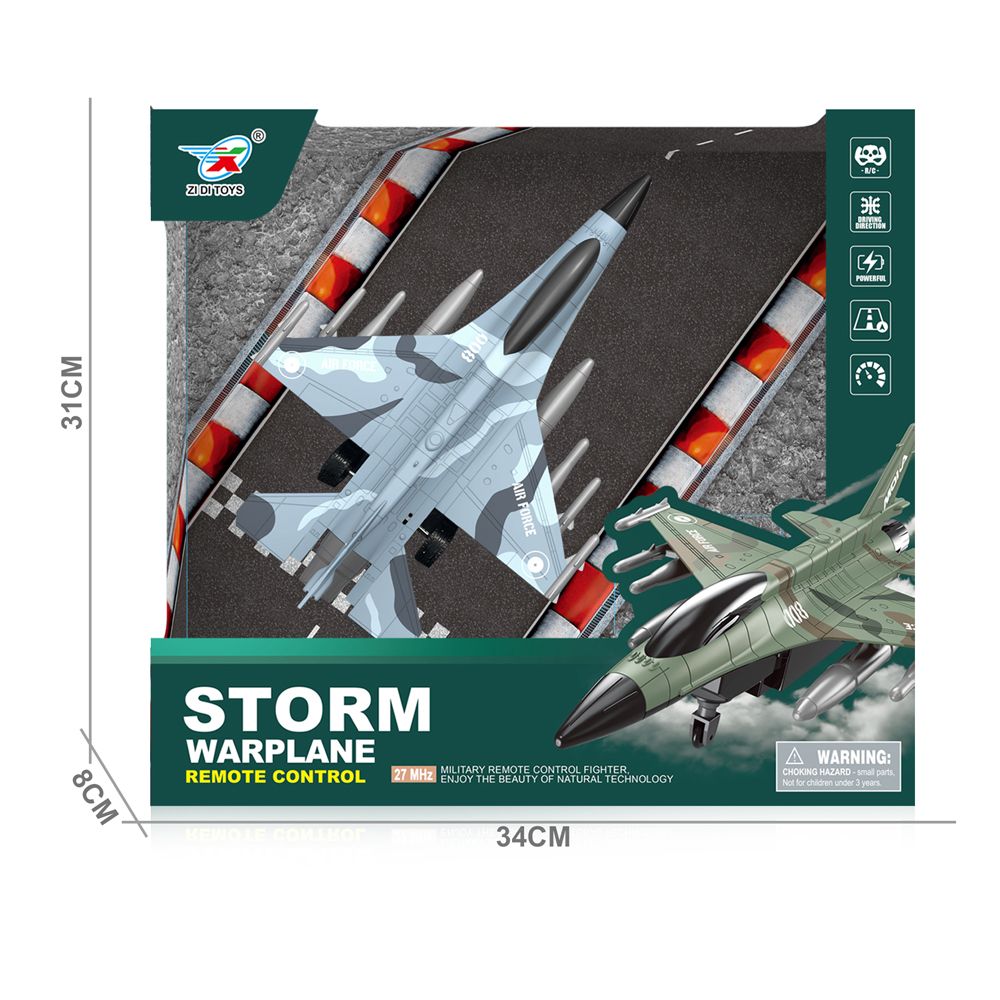 Stem - Storm Remote Control War Plane - Color May Vary - 1 Pc