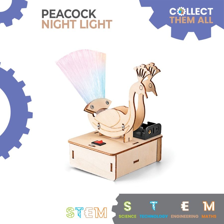 Stem - Peacock Opening Screen STEM Toy - Beige