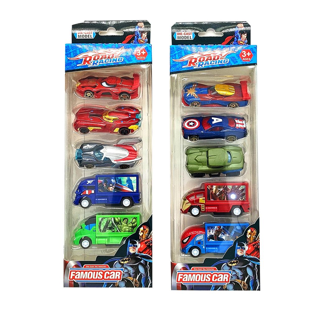 Stem - Avengers Road Racing Die-Cast Car Set - 5pcs - Style May Vary