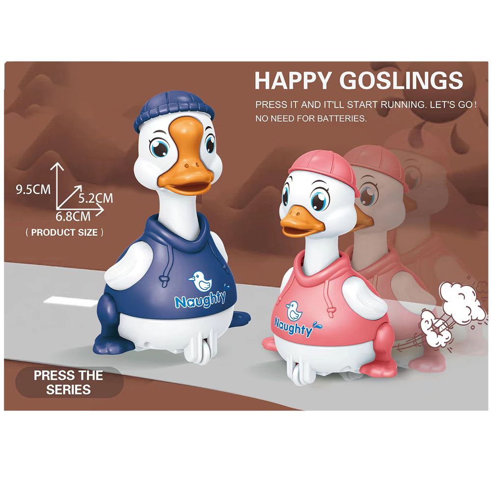 Stem - Happy Goslings Self-Running Early Learning Toy - 1pc - Colour May Vary