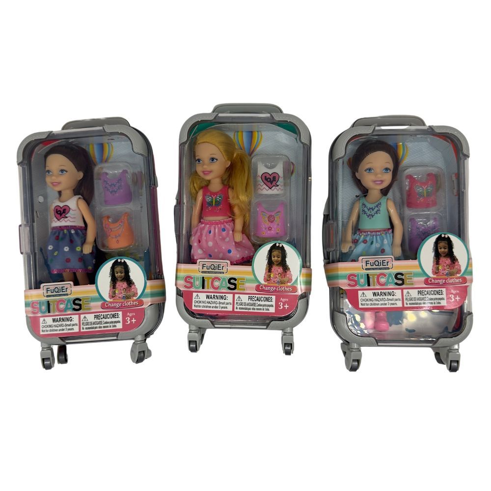 Stem - Fashion Doll Suitcase With Accessories - Color May Vary - 1 Pc