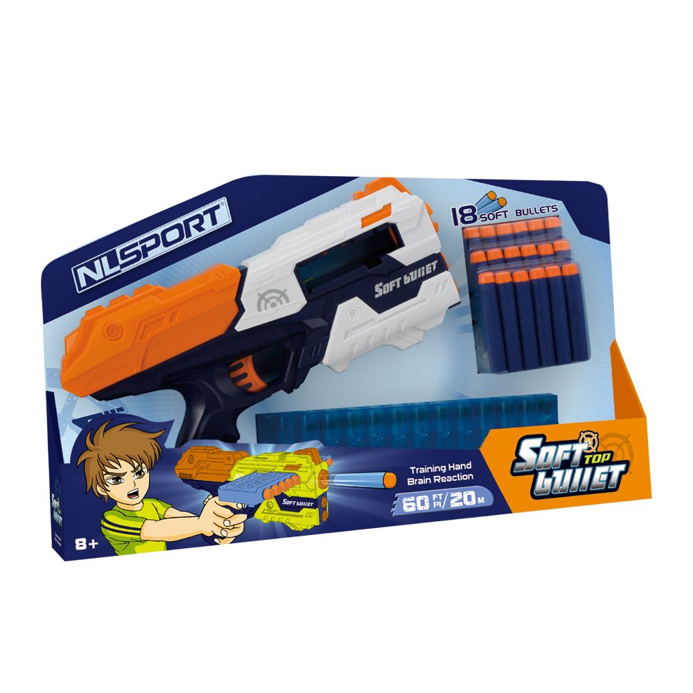 Stem - Launch Gun With 18 Soft Top Bullets Playset