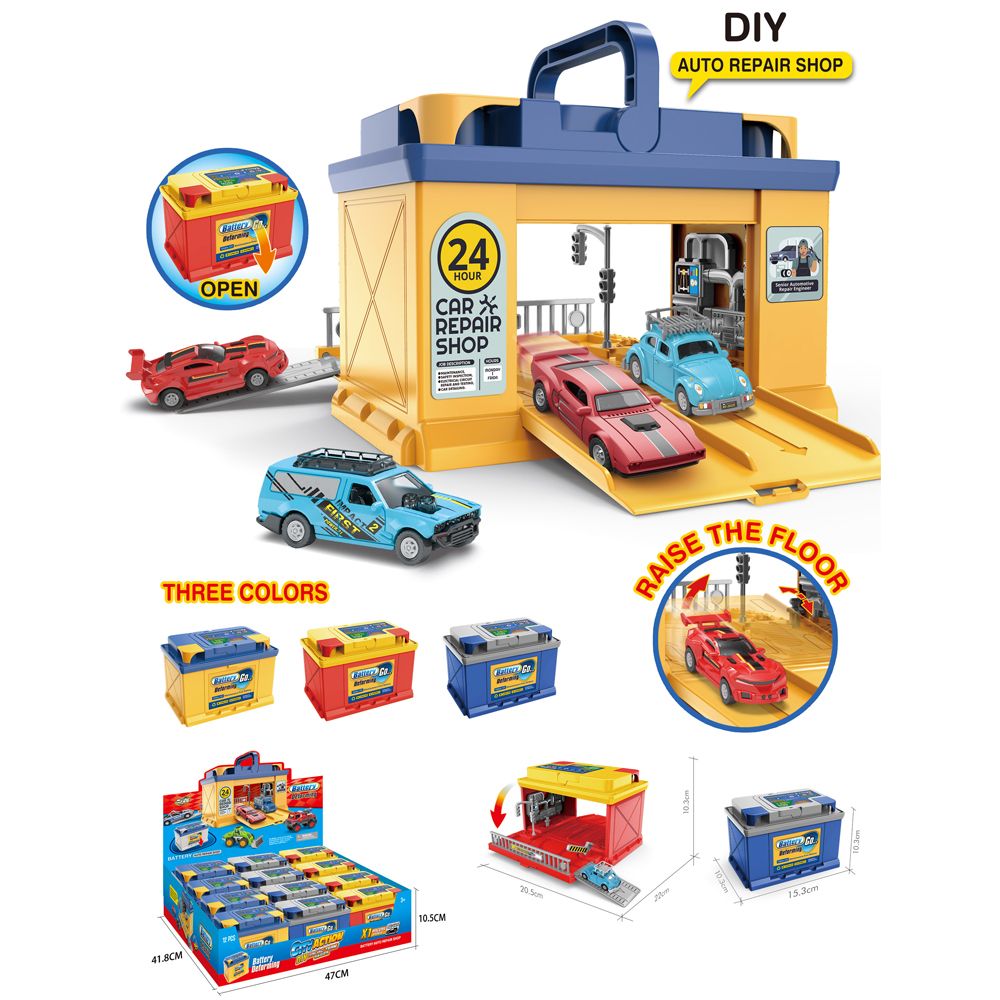 Stem - DIY Car Battery Auto Repair Shop Vehicle Playset - Color May Vary - 1 PC