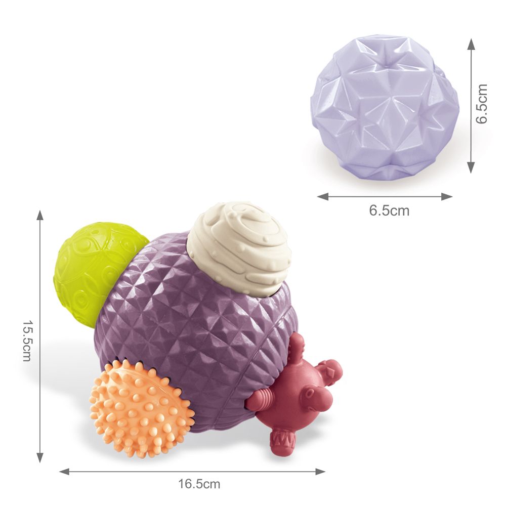 Stem - Enamel Massage Ball 6pc Set - Purple