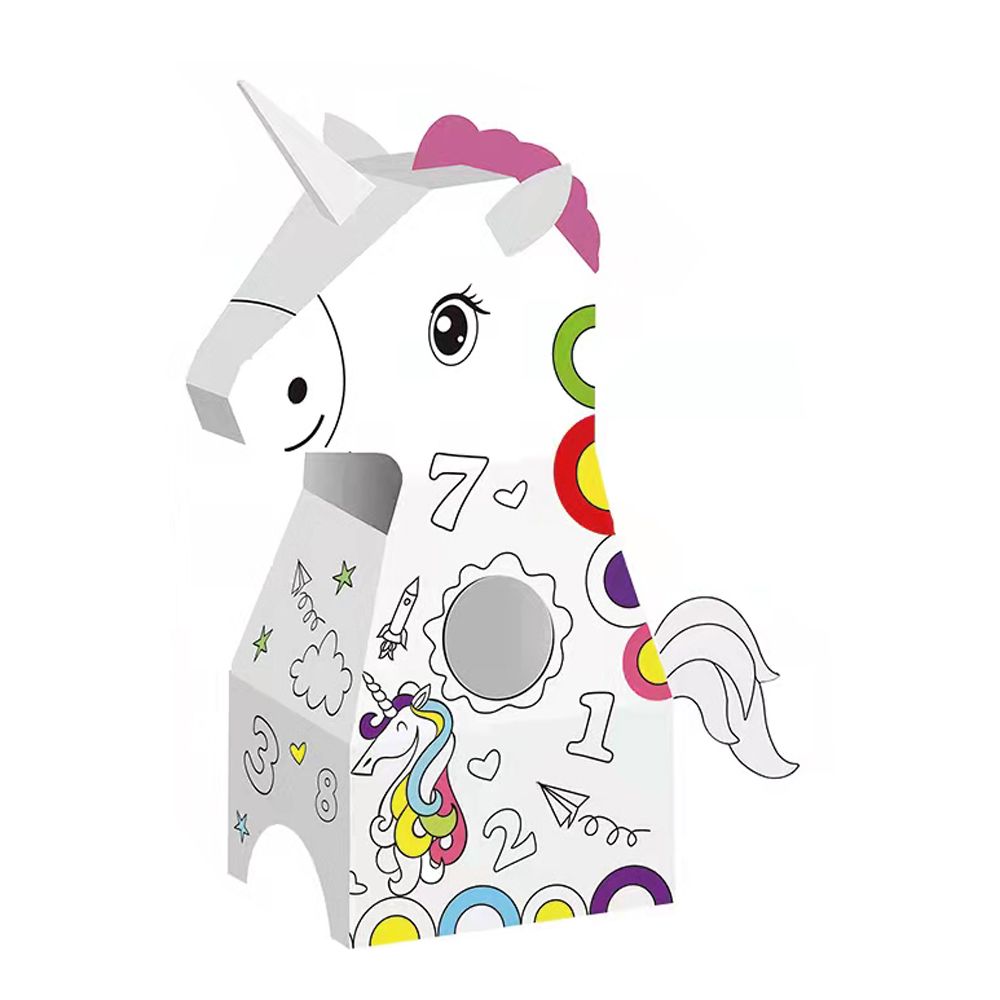 Stem - Coloring Cardboard DIY Creative Graffiti Kit - Unicorn