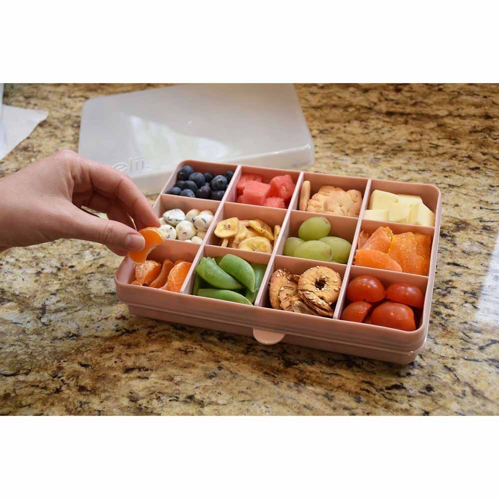 Melii - Snackle Box w/ Removable Divider - 4oz - Pink 