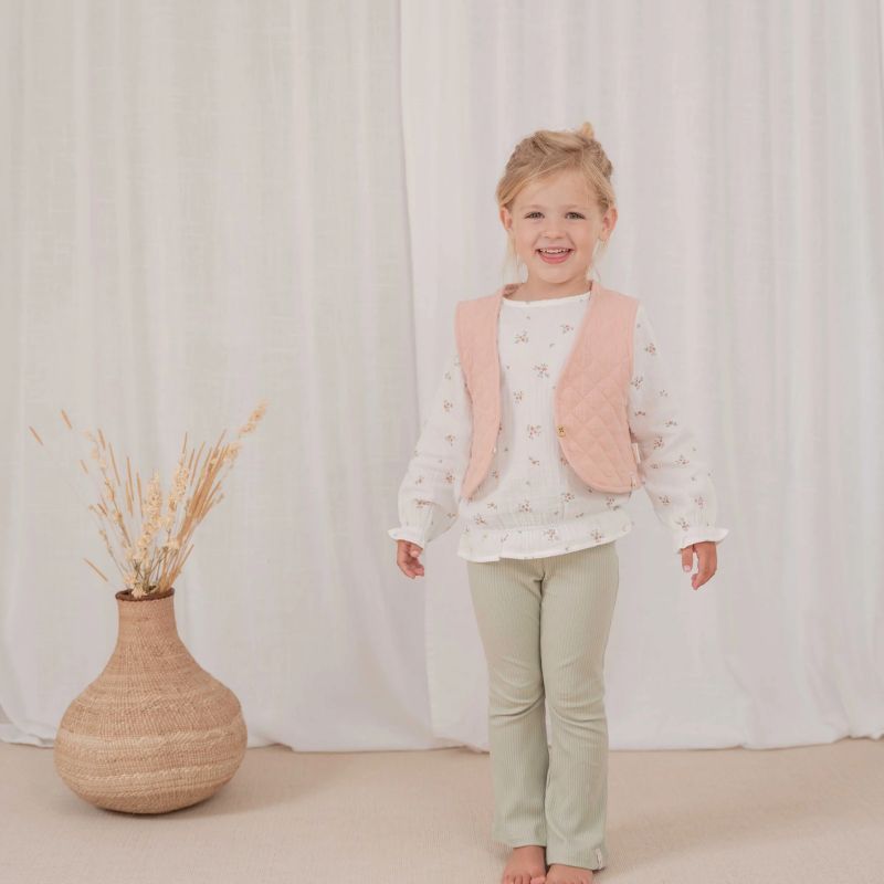 Little Dutch - Long Sleeve Muslin Blouse - White Meadows