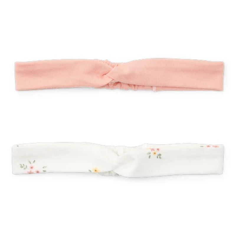 Little Dutch - 2pc-Set - Girls's Headband - White Meadows/Flower Pink