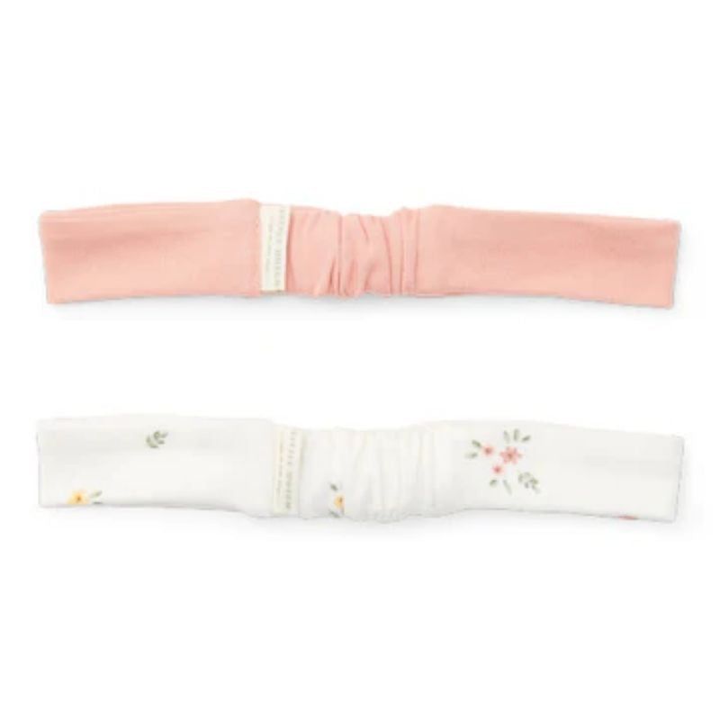 Little Dutch - 2pc-Set - Girls's Headband - White Meadows/Flower Pink