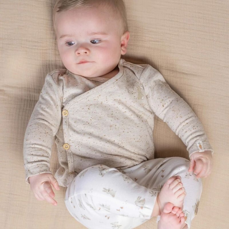 Little Dutch - Long Sleeve Wrap Cardigan - Sand