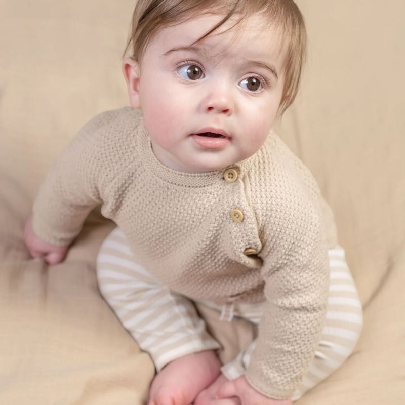 Little Dutch - Soft Knit Cotton Sweater - Sand