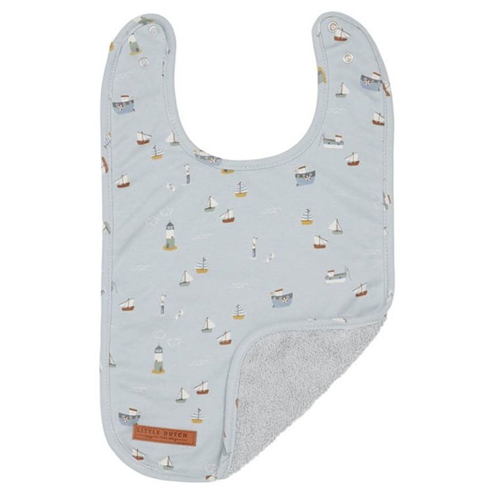 Little Dutch - Cotton Baby Bib - Sailors Bay Blue