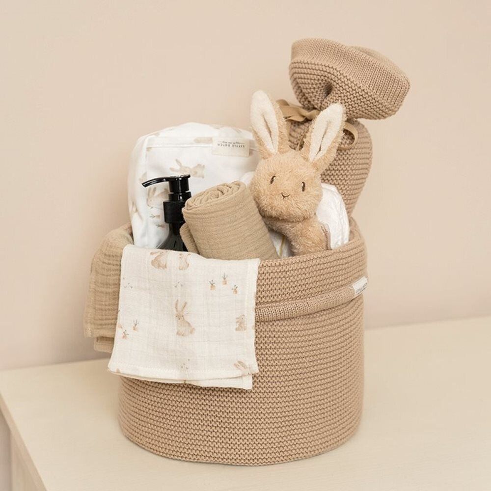 Little Dutch - Washcloths Set Muslin - Baby Bunny - Beige