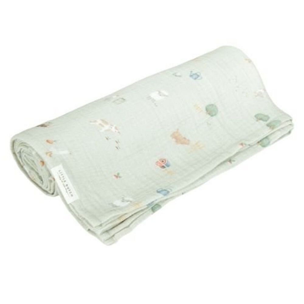 Little Dutch - Swaddle 120x120cm Muslin - Little Farm