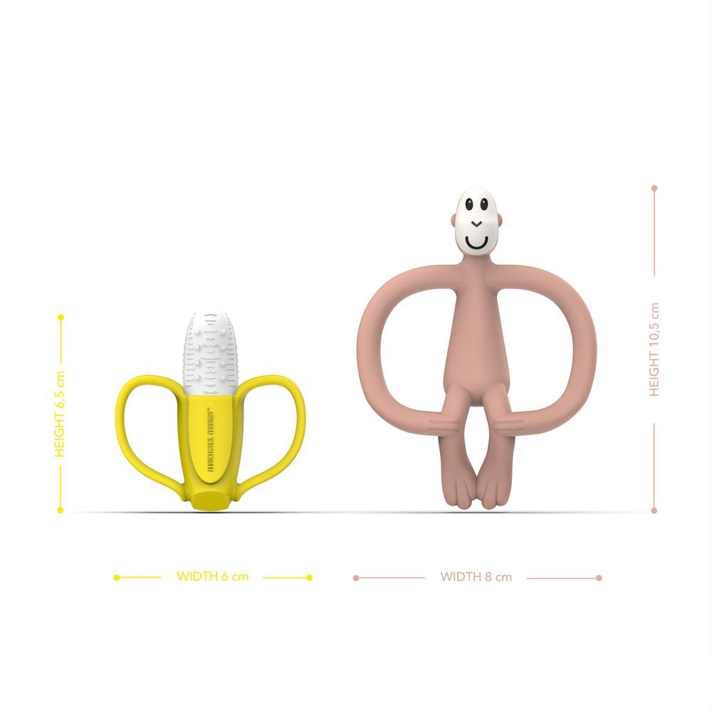 Matchstick Monkey - Monkey And Banana Teething Gift Set - 2 Pcs