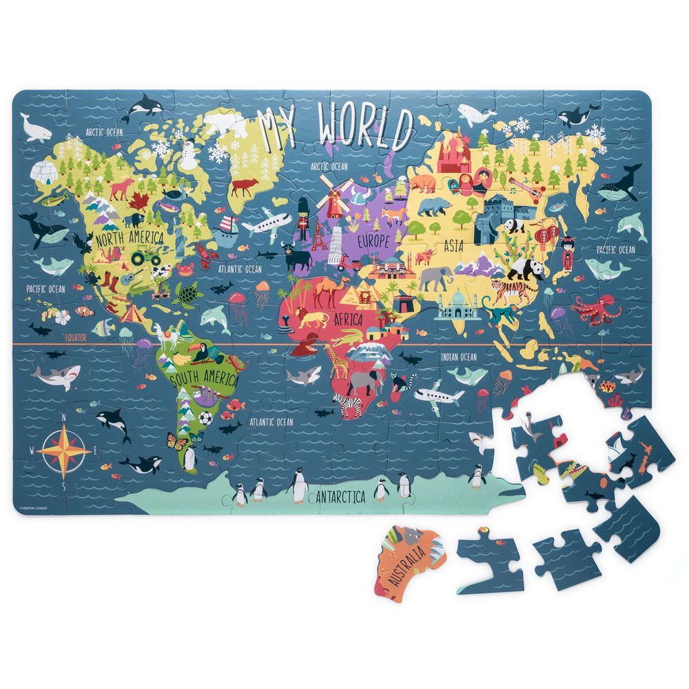 Stephen Joseph - Floor Puzzle - World