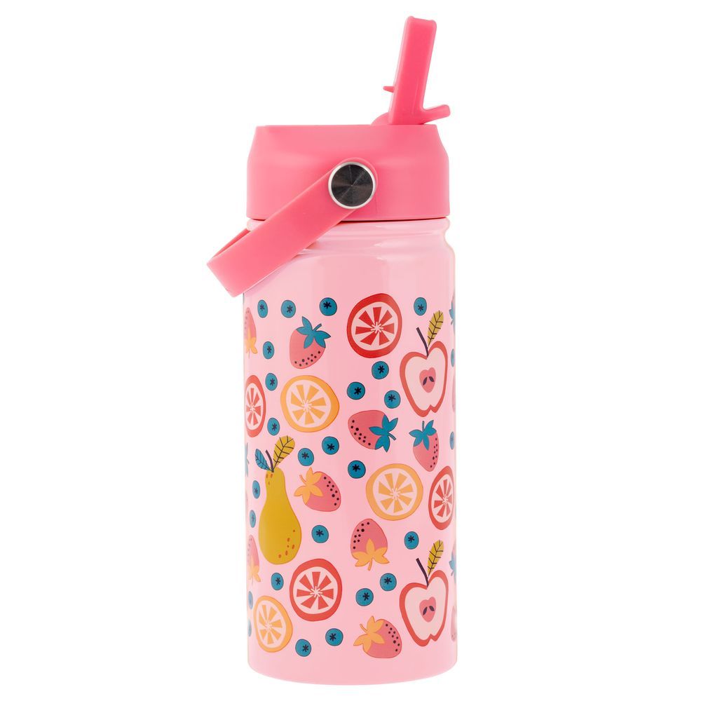 Stephen Joseph - Insulated Stainless Steel Bottle With Handle - Fruit