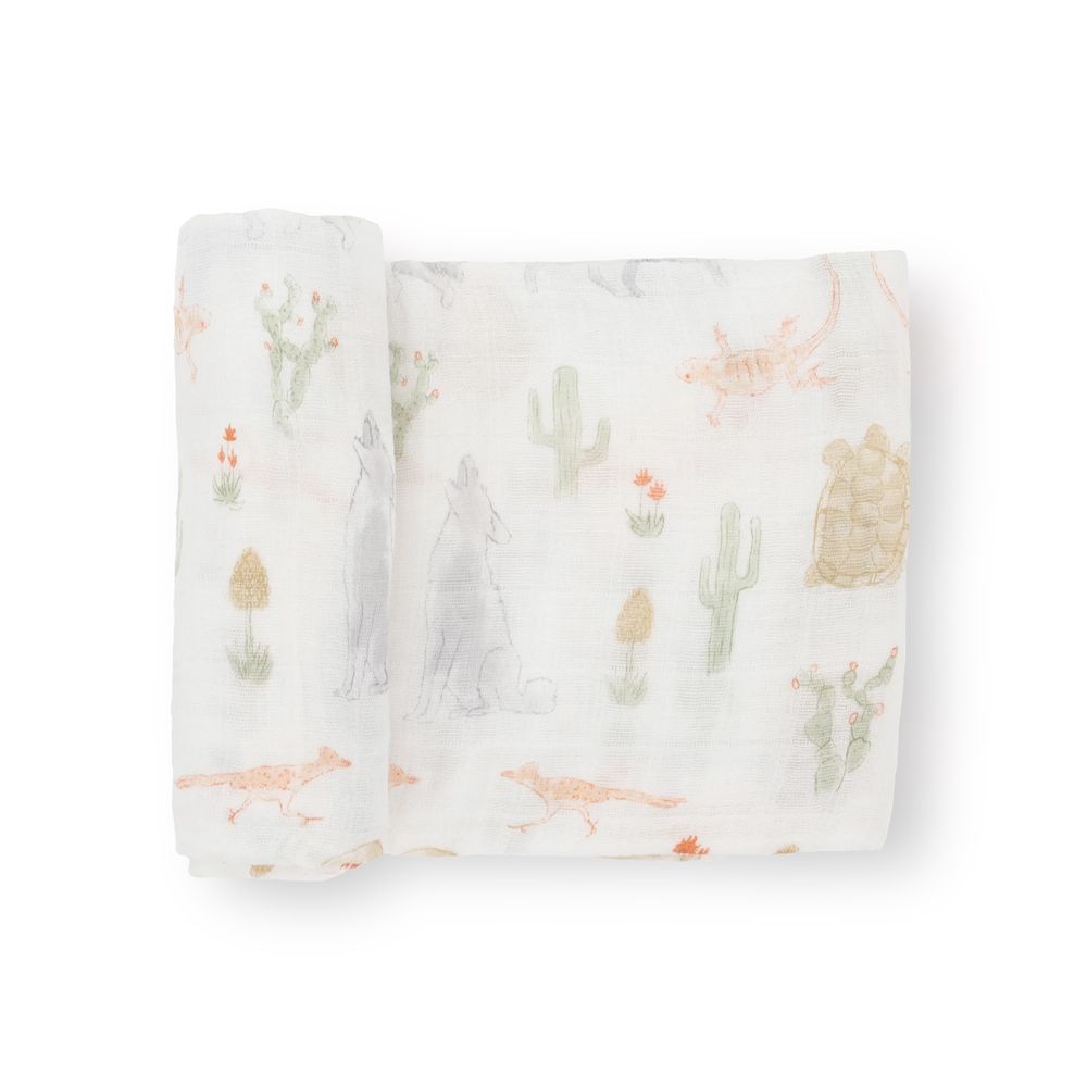 Little Unicorn - Single Cotton Muslin Swaddle - Desert Night