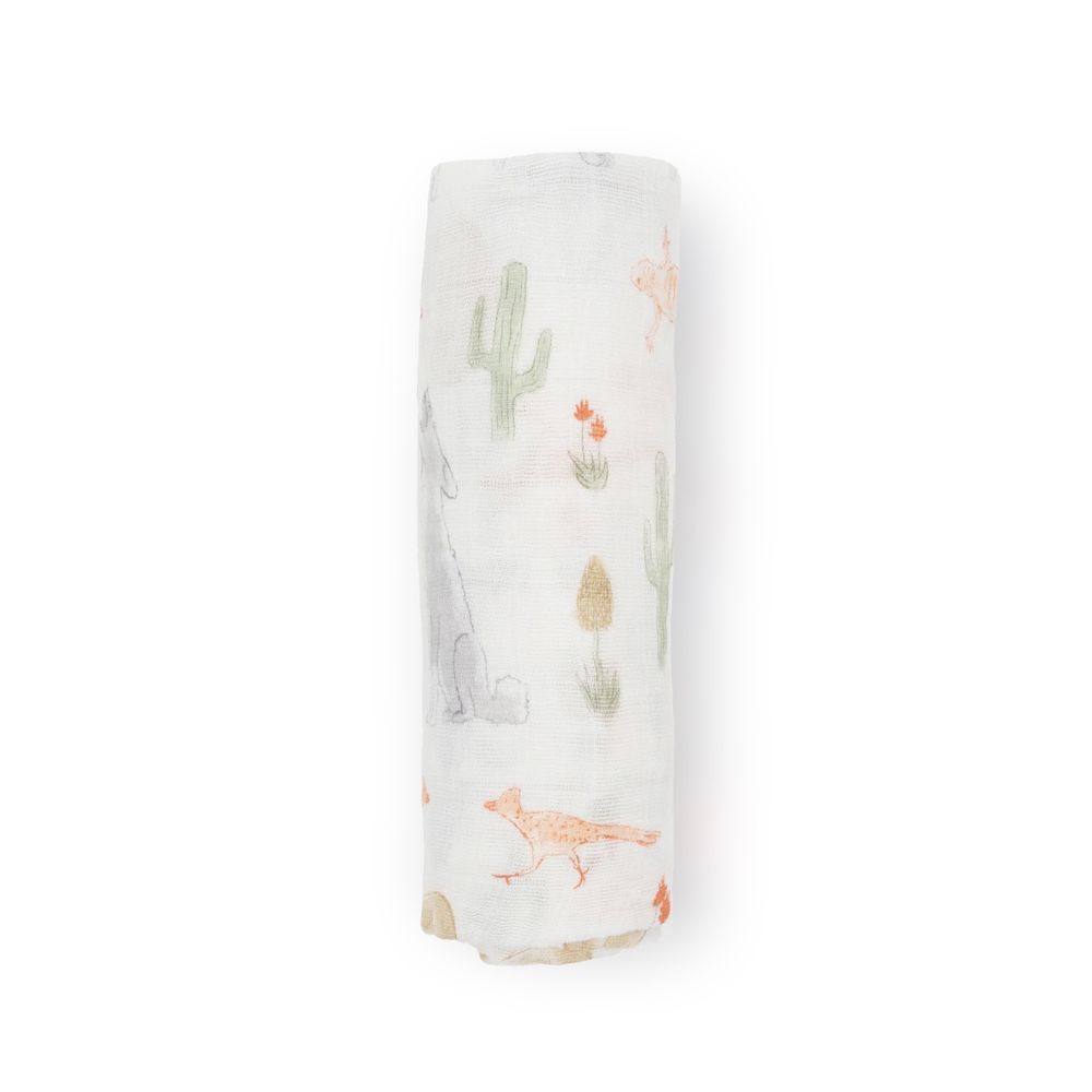 Little Unicorn - Single Cotton Muslin Swaddle - Desert Night