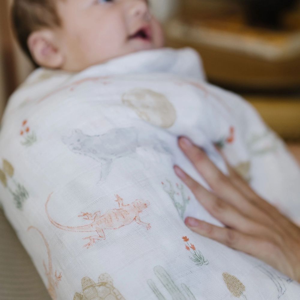 Little Unicorn - Single Cotton Muslin Swaddle - Desert Night