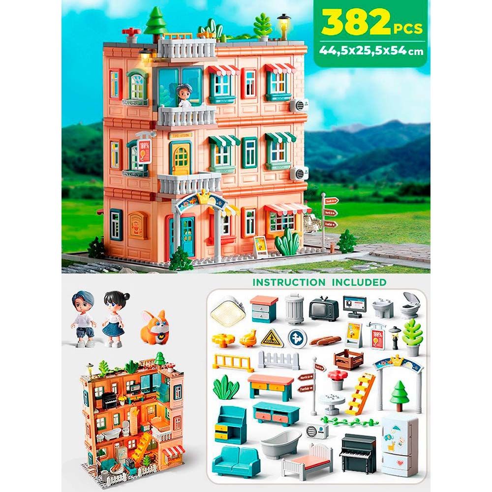 Feelo - City Dream House Building Blocks Set - 382 Pcs