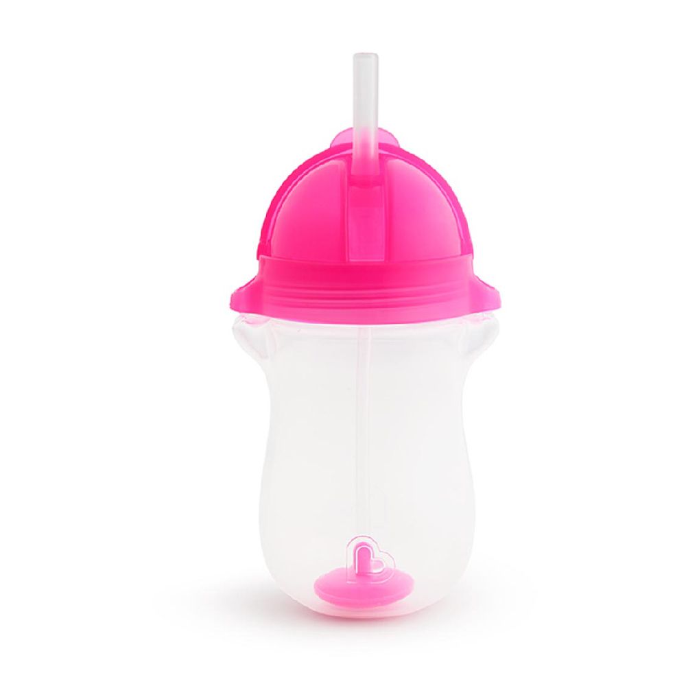 Munchkin - Any Angle Click Lock Weighted Straw Toddler Sippy Cup 12m+ - 296ml - Pink