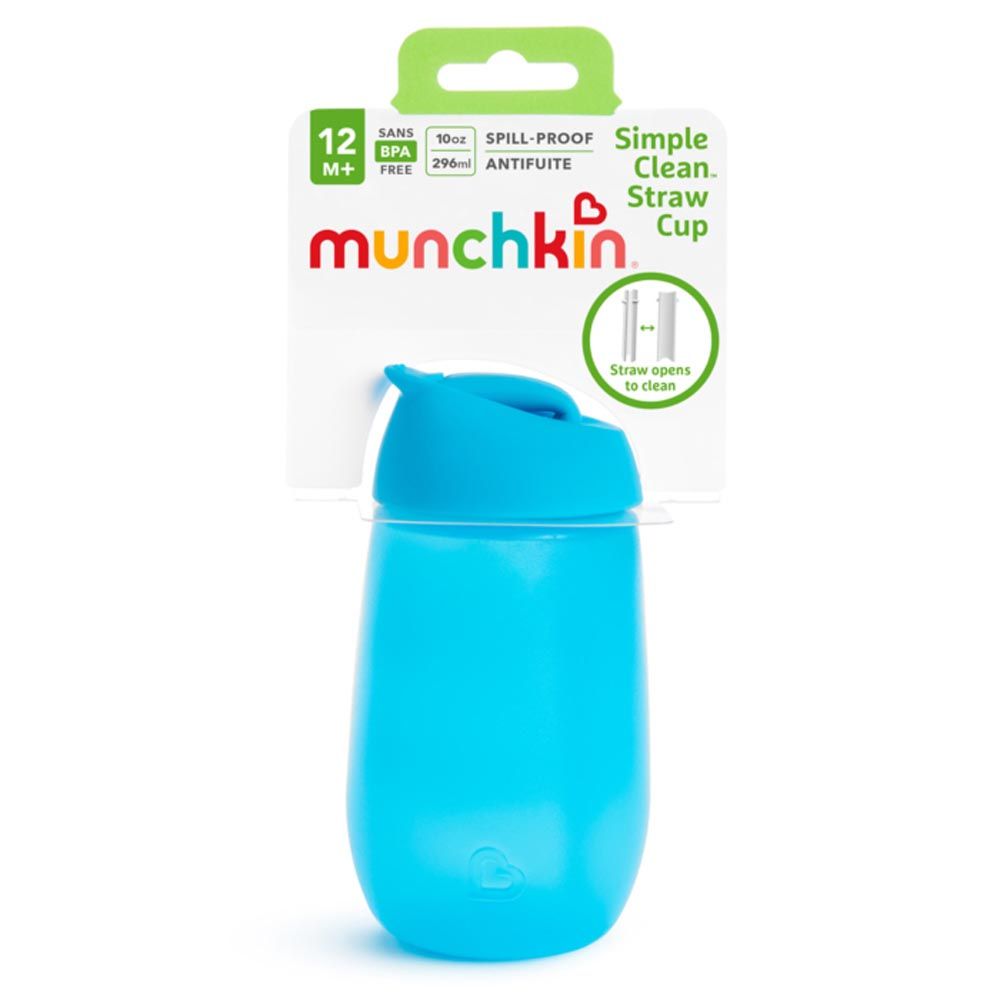 Munchkin - Simple Clean Toddler Straw Cup 12m+ - 296ml - Blue