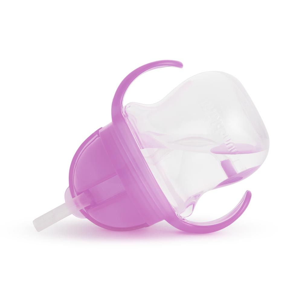 Munchkin - Any Angle Click Lock Weighted Straw Baby Trainer Cup 6m+ - 207ml - Purple