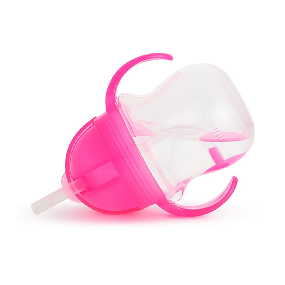 Munchkin - Any Angle Click Lock Weighted Straw Baby Trainer Cup 6m+ - 207ml - Pink