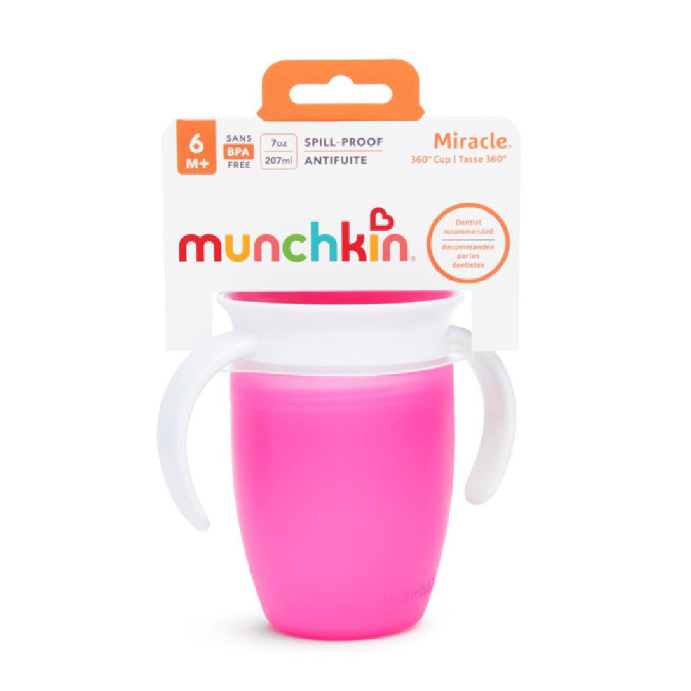 Munchkin - Miracle 360 Degree Baby Trainer Cup 6m+ - 207ml - Pink