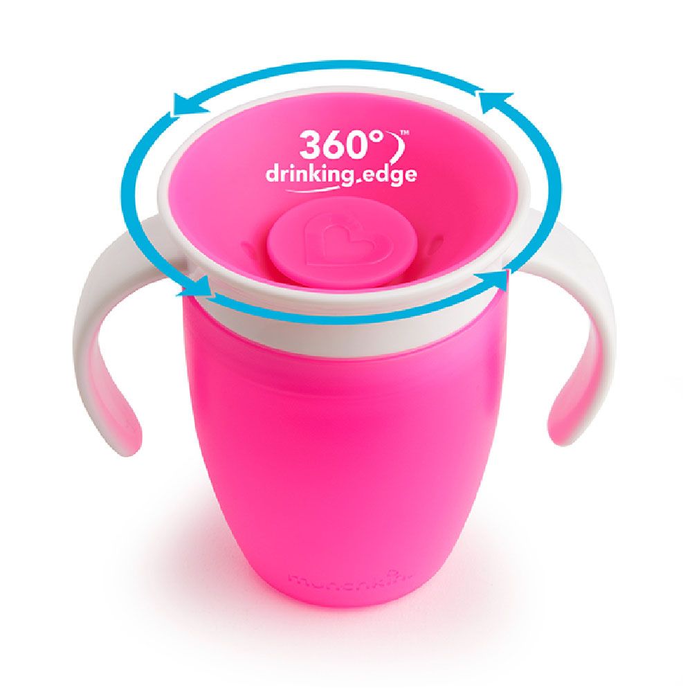 Munchkin - Miracle 360 Degree Baby Trainer Cup 6m+ - 207ml - Pink