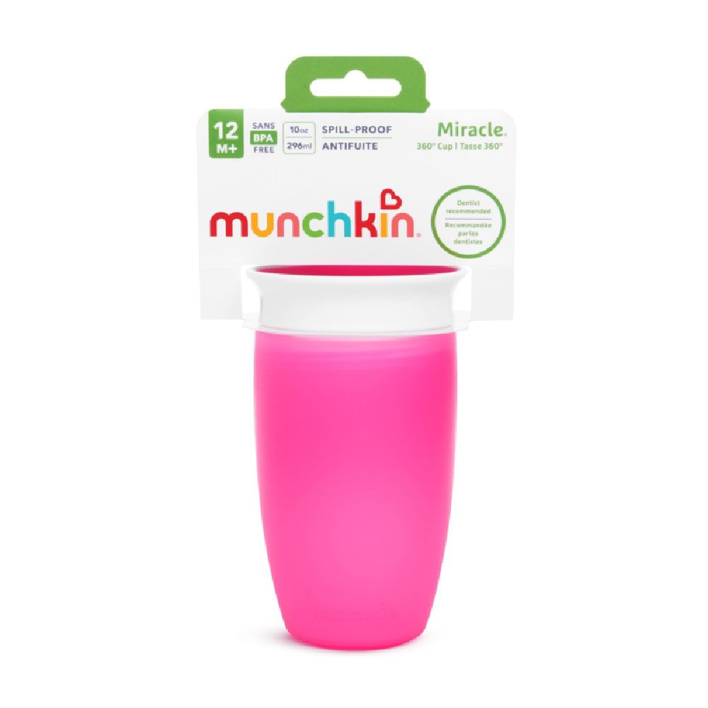 Munchkin - Miracle 360 Degree Baby Sippy Cup 12m+ - 296ml - Pink