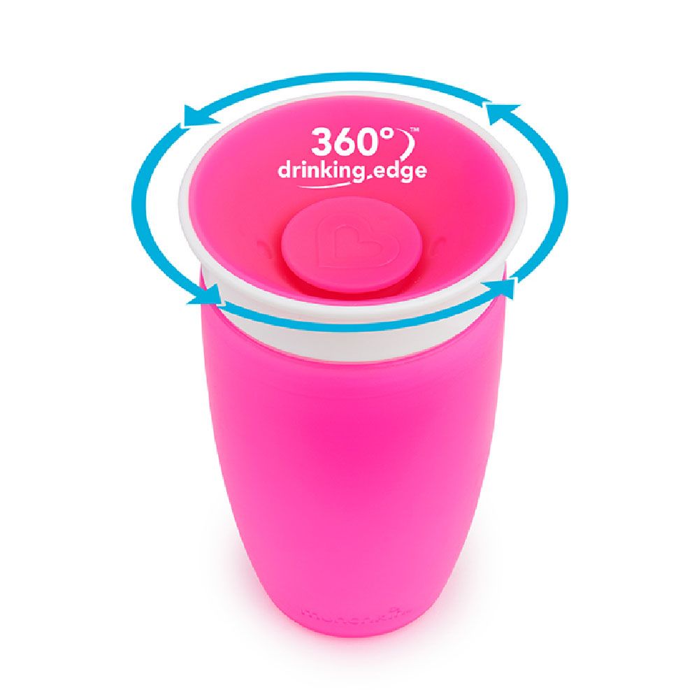 Munchkin - Miracle 360 Degree Baby Sippy Cup 12m+ - 296ml - Pink