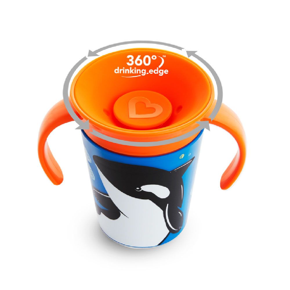 Munchkin - Miracle 360 Degree Degree WildLove Baby Trainer Cup - 6m+ - 177ml - Orca