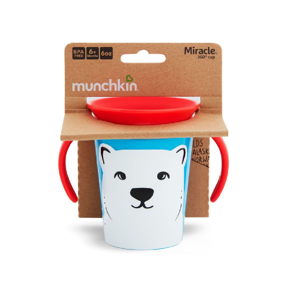 Munchkin - Miracle 360 Degree Degree WildLove Baby Trainer Cup - 6m+ - 177ml - Polar Bear