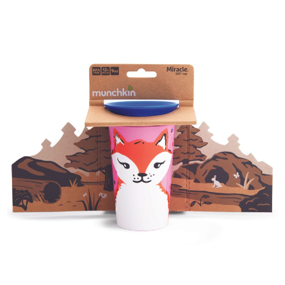 Munchkin - Miracle 360 Degree WildLove Baby Sippy Cup 12m+ - 266ml - Fox