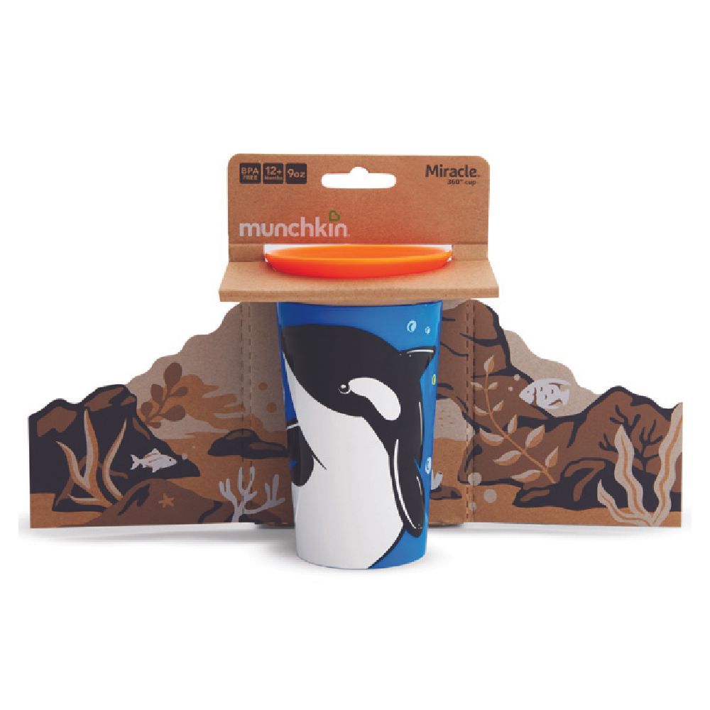 Munchkin - Miracle 360 Degree WildLove Toddler Sippy Cup 12m+ - 266ml - Orca