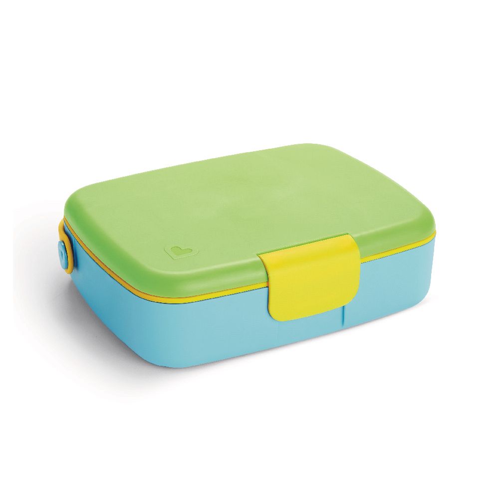 Munchkin - Lunch Bento Box with Stainless Steel Utensils 18m+ - Green