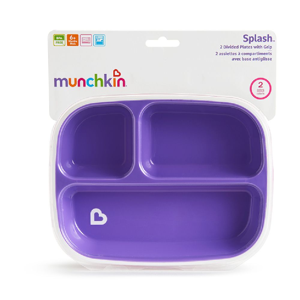 Munchkin - Splash Divided Plates 6m+ - Pack of 2