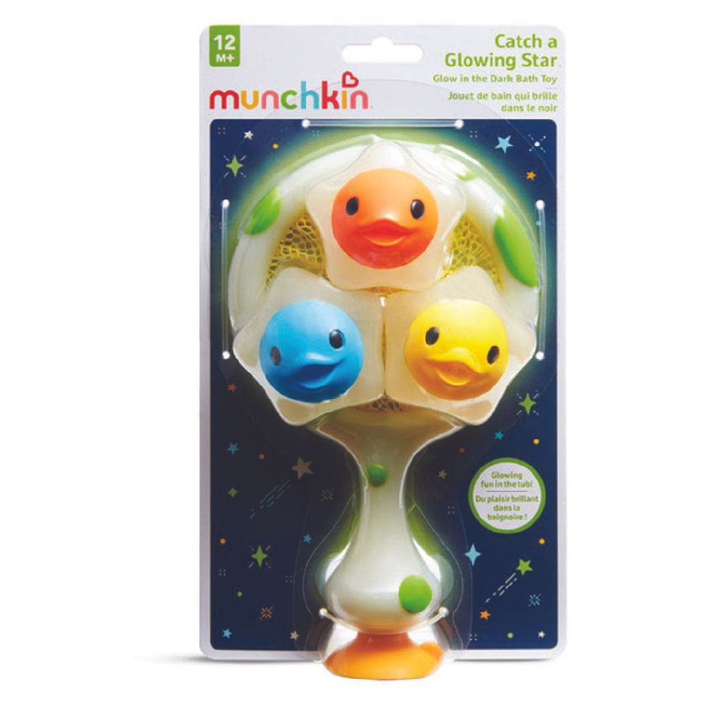 Munchkin - Catch a Glowing Star Glow in The Dark Baby Bath Toy 12m+