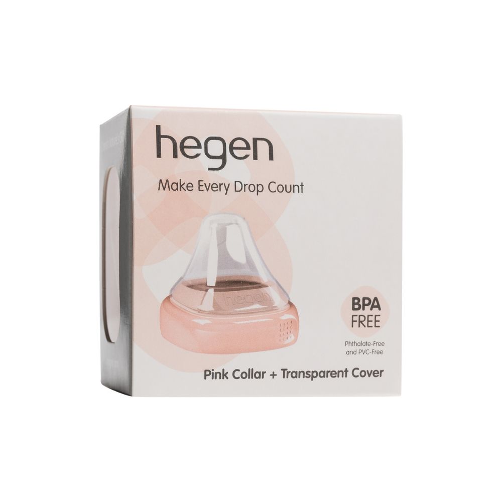 Hegen - PCTO Collar And Transparent Cover For Feeding Bottle - Pink