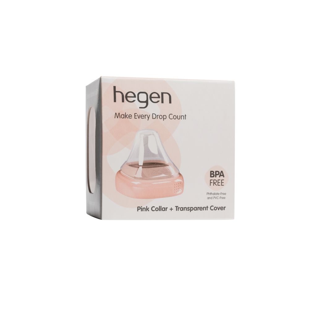 Hegen - PCTO Collar And Transparent Cover For Feeding Bottle - Pink