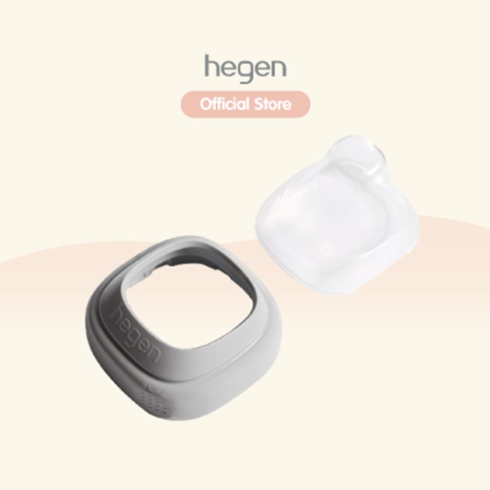 Hegen - PCTO Collar And Transparent Cover For Feeding Bottle - Grey