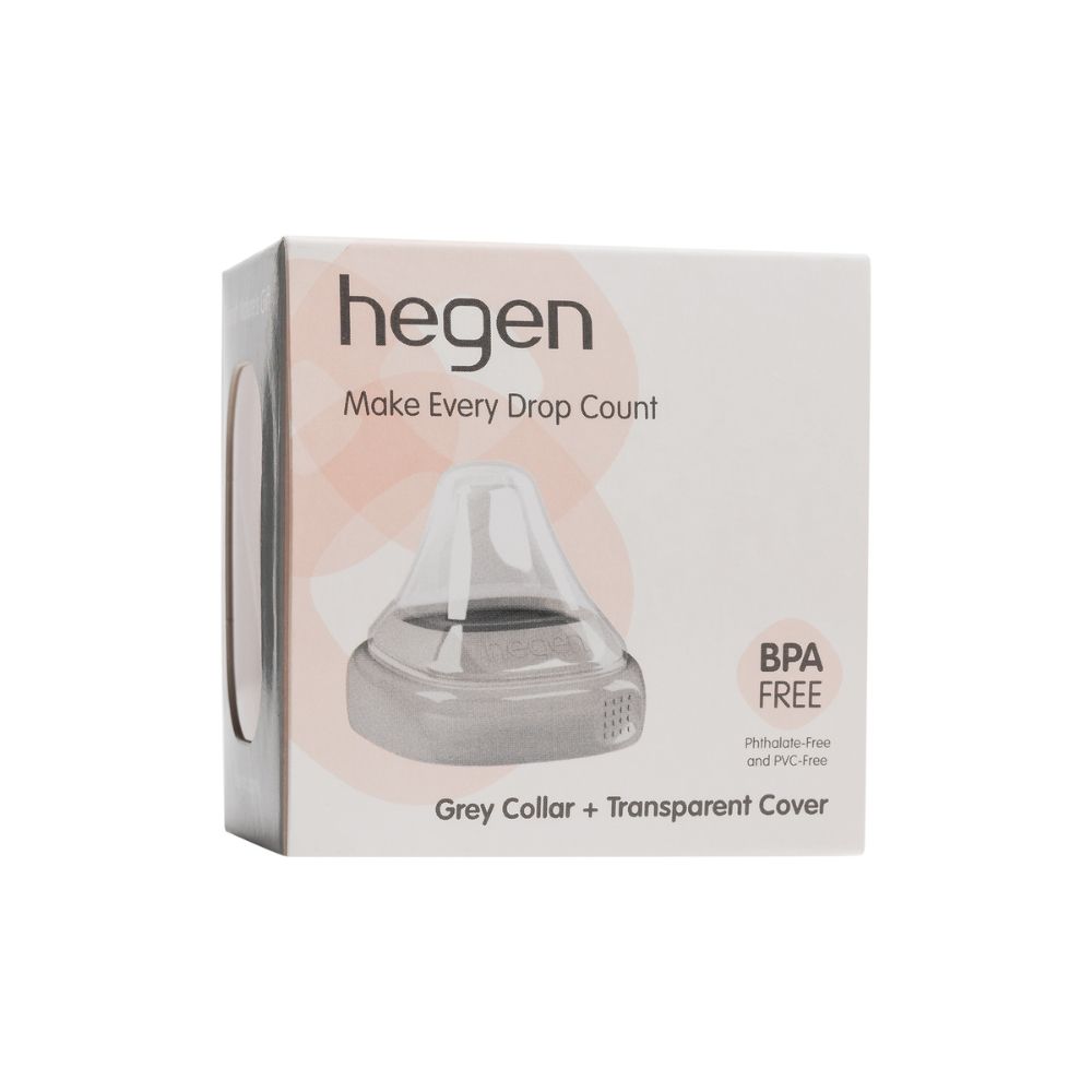 Hegen - PCTO Collar And Transparent Cover For Feeding Bottle - Grey