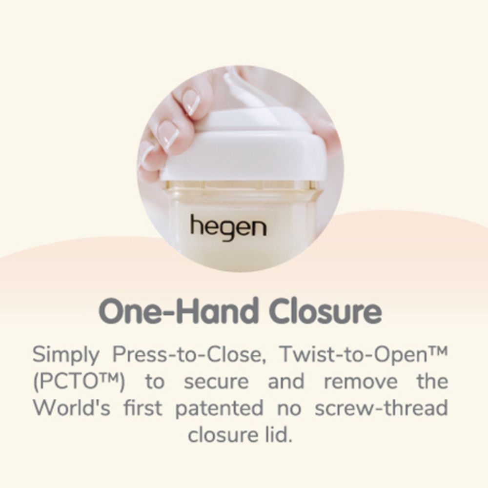 Hegen - PCTO Feeding Bottle 60ml PPSU W/ Extra Slow Flow Teat 0M+ - White