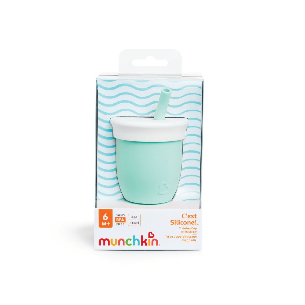 Munchkin - C'est Silicone Baby Straw Cup 6m+ - 120ml - Mint