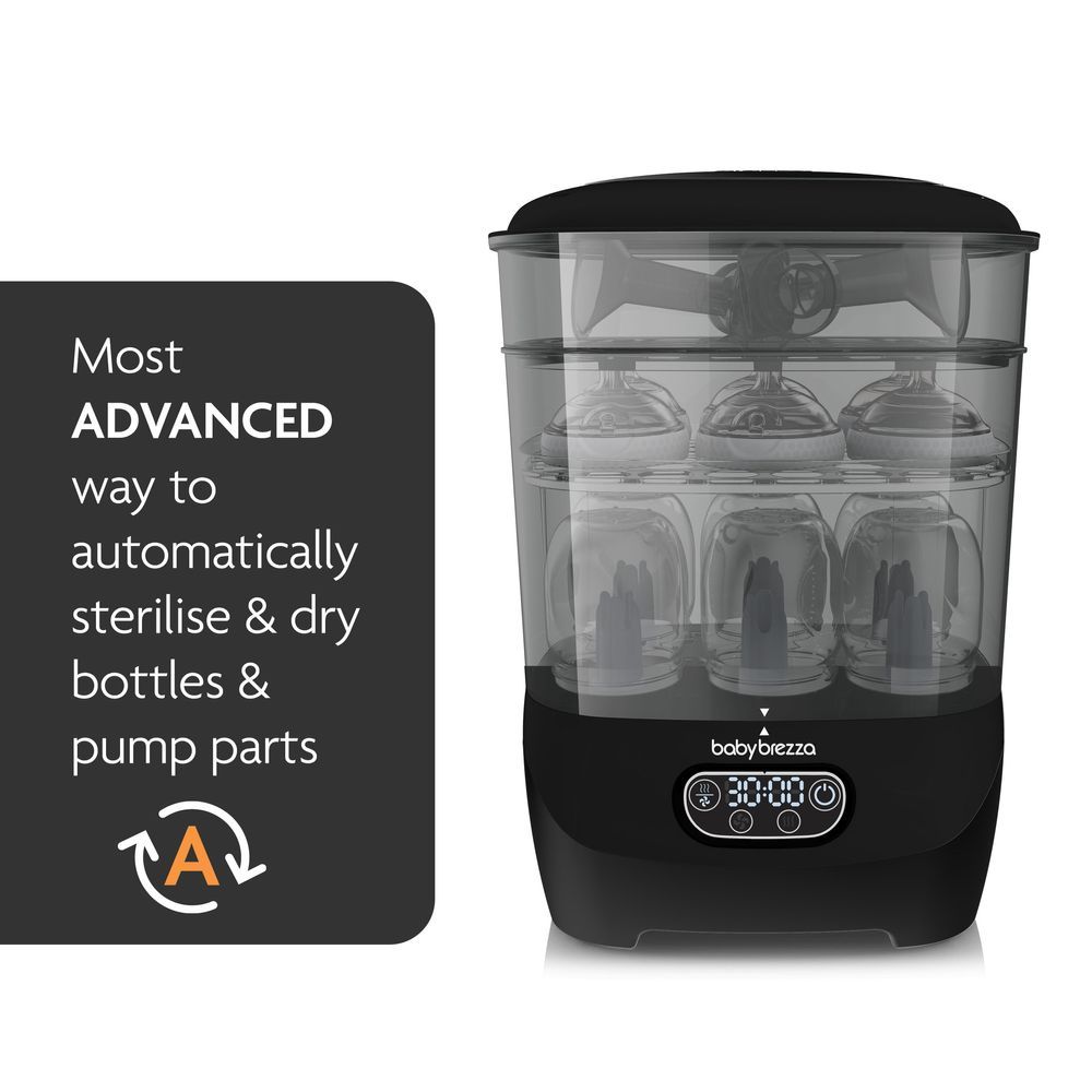 Baby Brezza - One Step Baby Bottle Sterilizer And Dryer Advanced Premium - Black